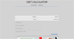 Desktop Screenshot of diet-calculator.com